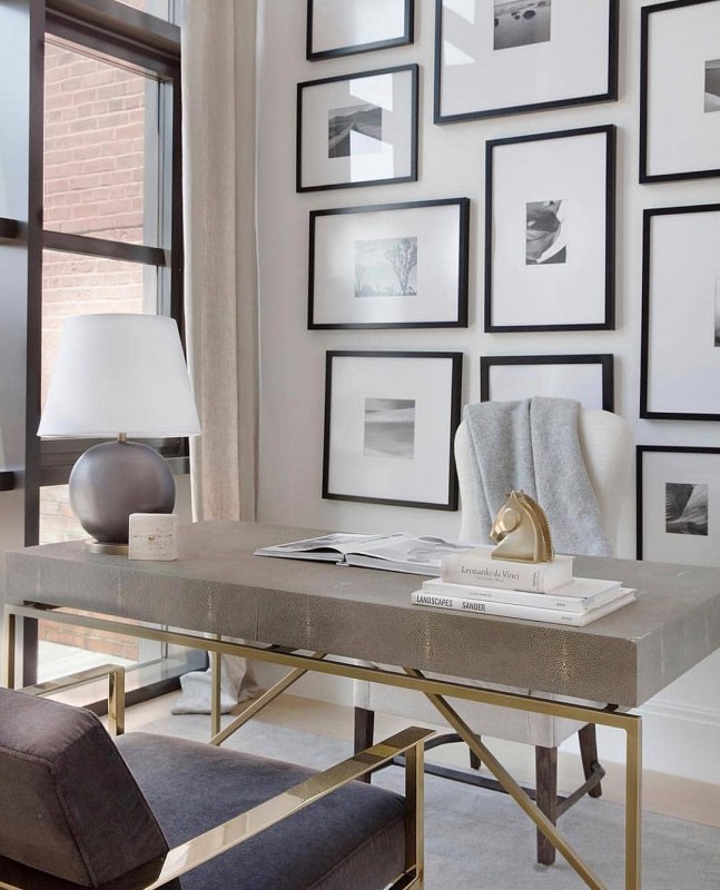 White Gold Home Office Home Decor