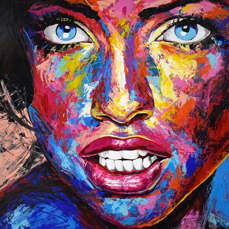 Face Abstract By Eugen Dick Acrylic Painting Art Collection