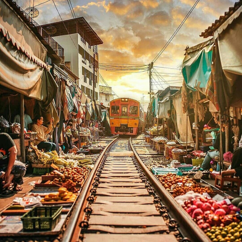 Maeklong Railway Market Thailand