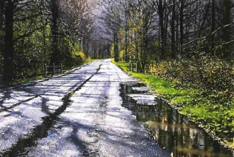 After Rain By Joe Francis Dowden, Watercolor Painting