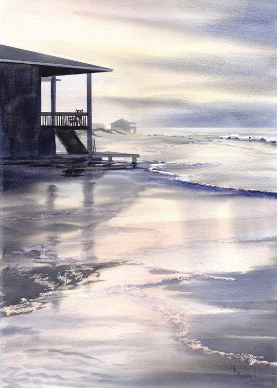 After the Storm By Mary Ellen Golden, Watercolor Painting