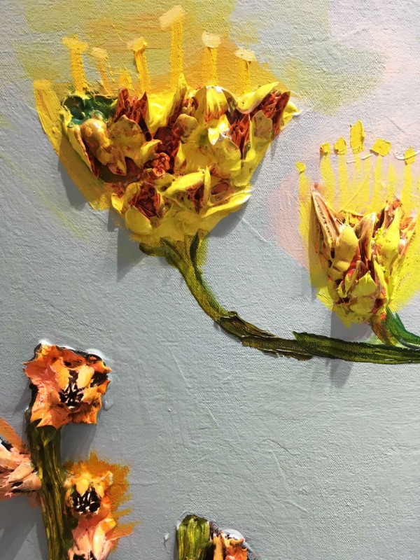 Agave Blooms, Oil Painting