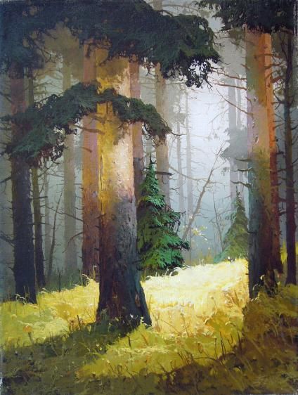 Autumn Light By Viktor Bykov, Oil Painting
