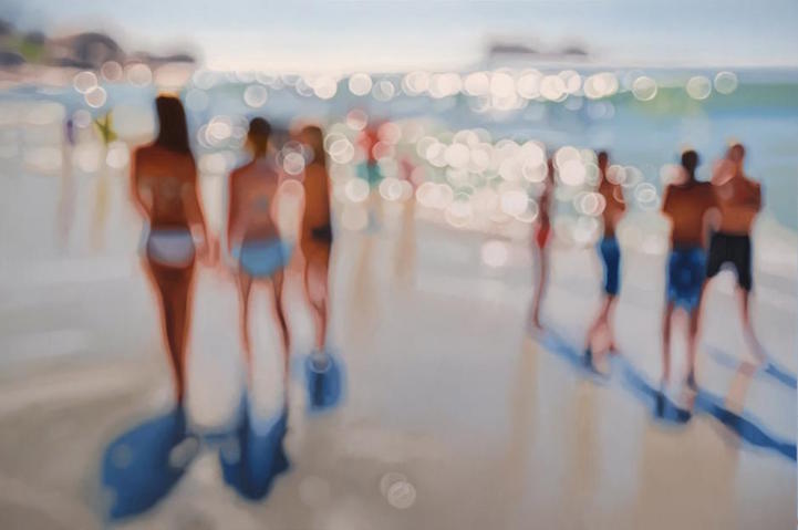 Beach By Philip Barlow, Oil Painting