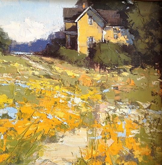 Beach Cottage By Romona Youngquist, Oil Painting