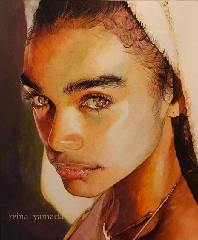 Foggy Eyes By Reina Yamada, Watercolor Painting