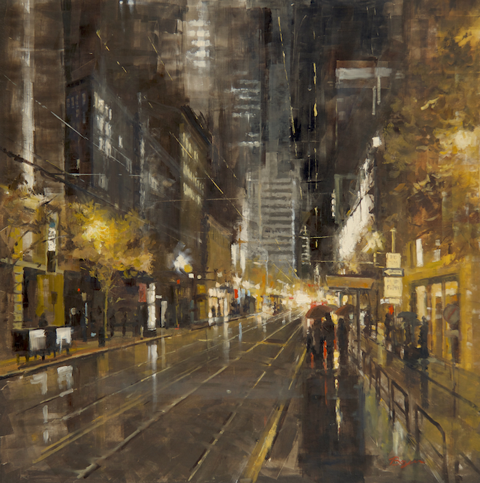 Market Street At Night By Richard Boyer