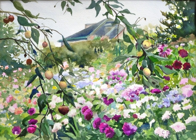 Monet's House From The Garden By Catherine McCargar, Watercolor Painting
