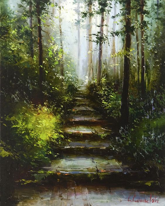 Mystical Forest by Gleb Goloubetski, Oil on Canvas