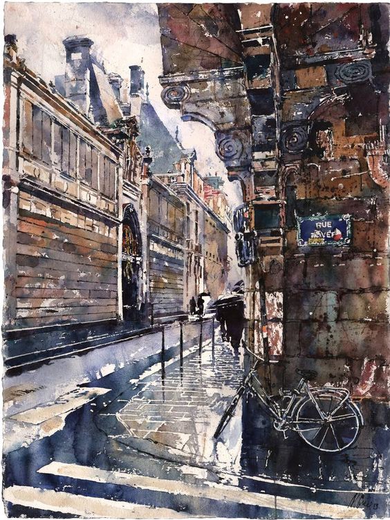 Paris By Michael Goro, Watercolor Paintings