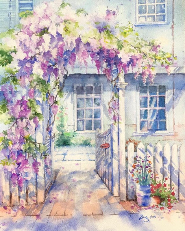 Purple By Jung Sook Hyun, Watercolor