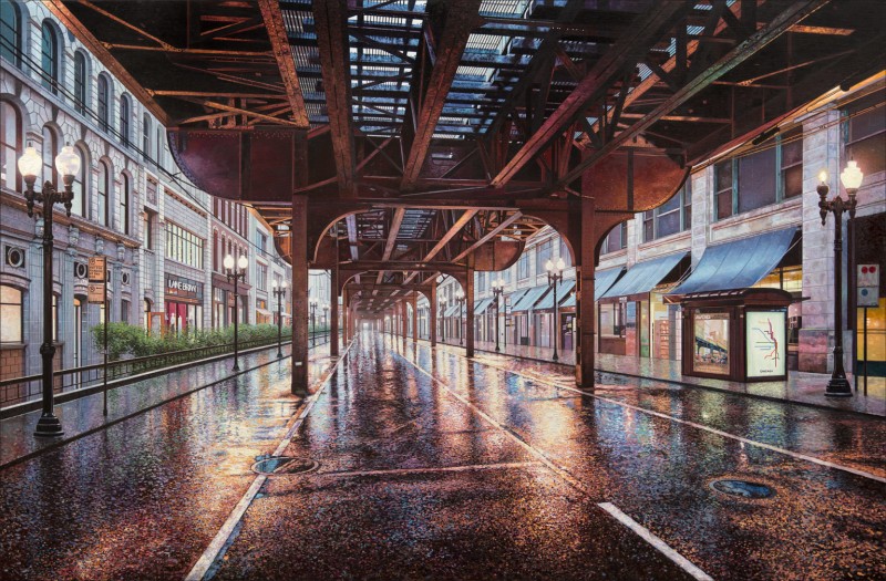 Railroad By Nathan Walsh, Oil Painting