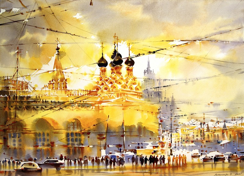 Taganka By Olga Litvinenko, Watercolor