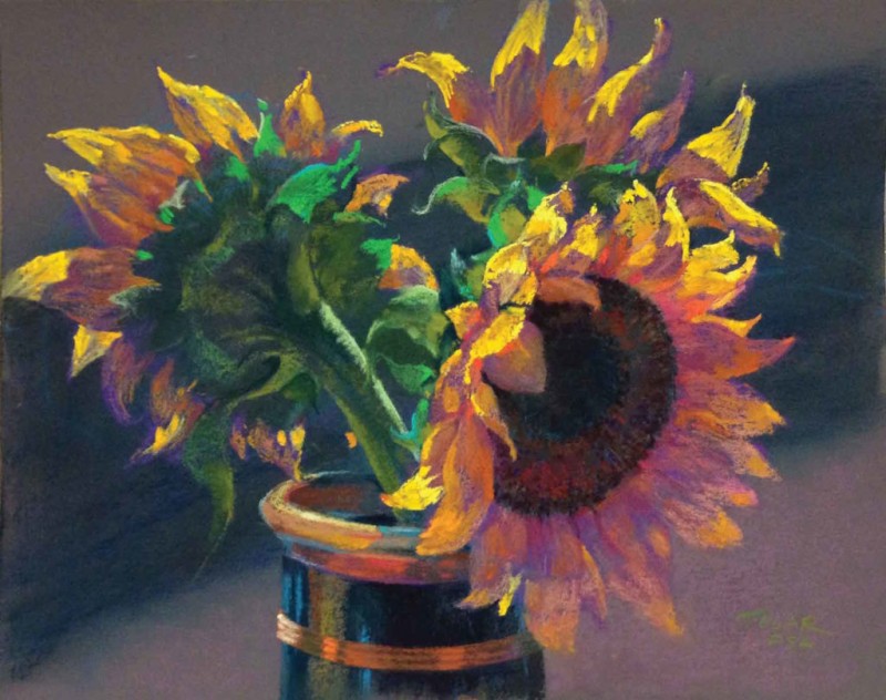 The Sunflower By Jude Tolar, Pastel Color
