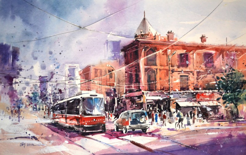 Toronto By Jay, Watercolor Painting Art