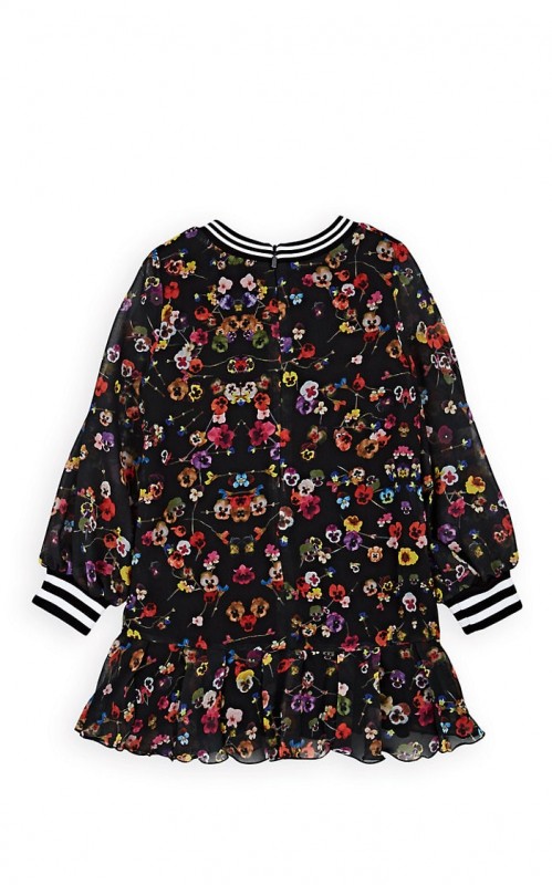 Givenchy Kids' Pansy-Print Chiffon Dress