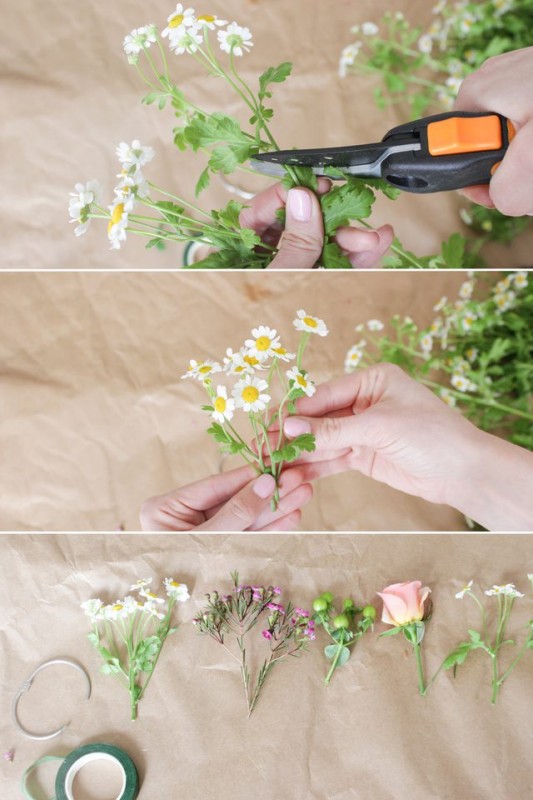Create Napkin Rings Using Fresh Florals