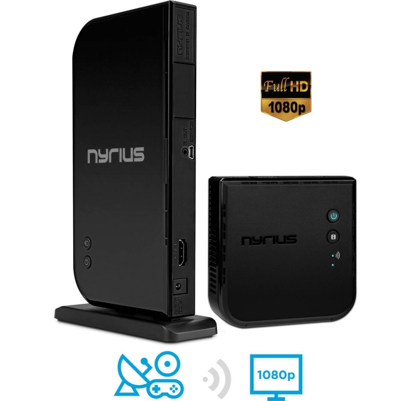 Nyrius ARIES Home HDMI Digital Wireless Transmitter & Receiver HD 1080p Video Streaming, Cable box, Satellite, Bluray, DVD, PS3, PS4, Xbox 360, Xbox One, Laptops, PC (NAVS500) 