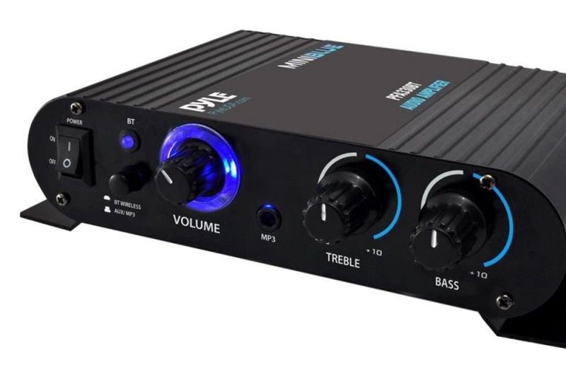 Pyle Wireless Bluetooth Home Audio Amplifier - 90W Dual Channel Mini Portable Power Stereo Sound Receiver