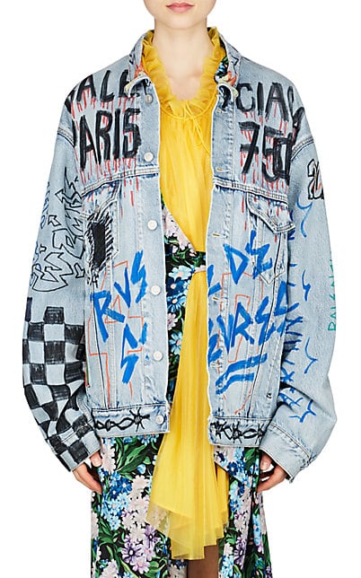 balenciaga graffiti denim