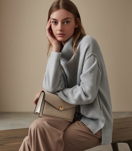 Cleo Wool Cashmere Blend Jumper Pale Blue