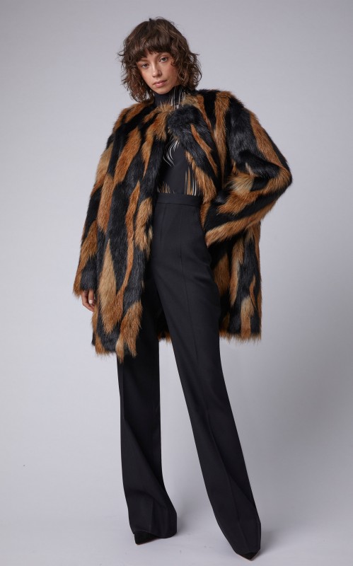 Givenchy Animal-Print Faux Fur Coat