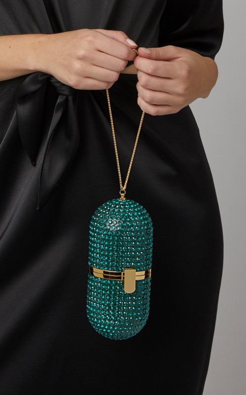 Marzook Brass and Crystal Pill Bag