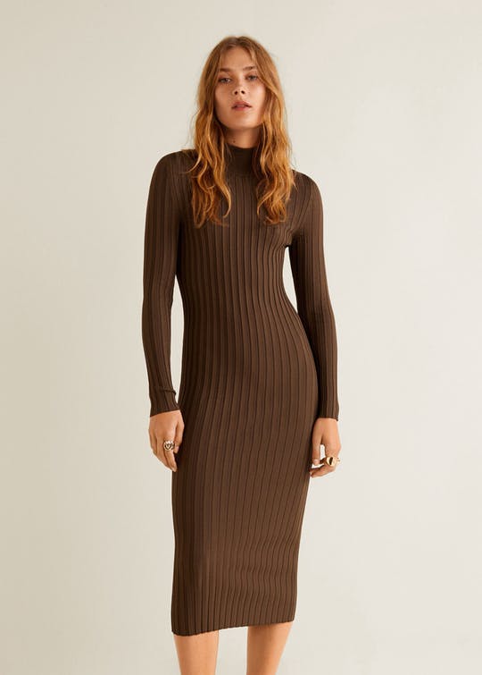Turtle Neck Dress By Mango