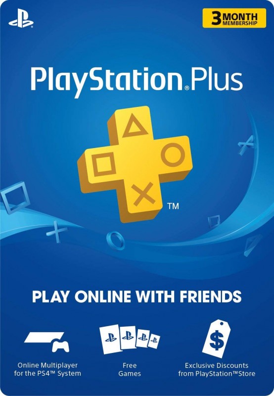 3 Month PlayStation Plus Membership - PS3/ PS4/ PS Vita, Digital Code 