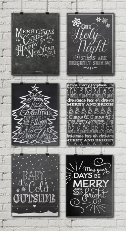 Christmas Chalkboard Printables