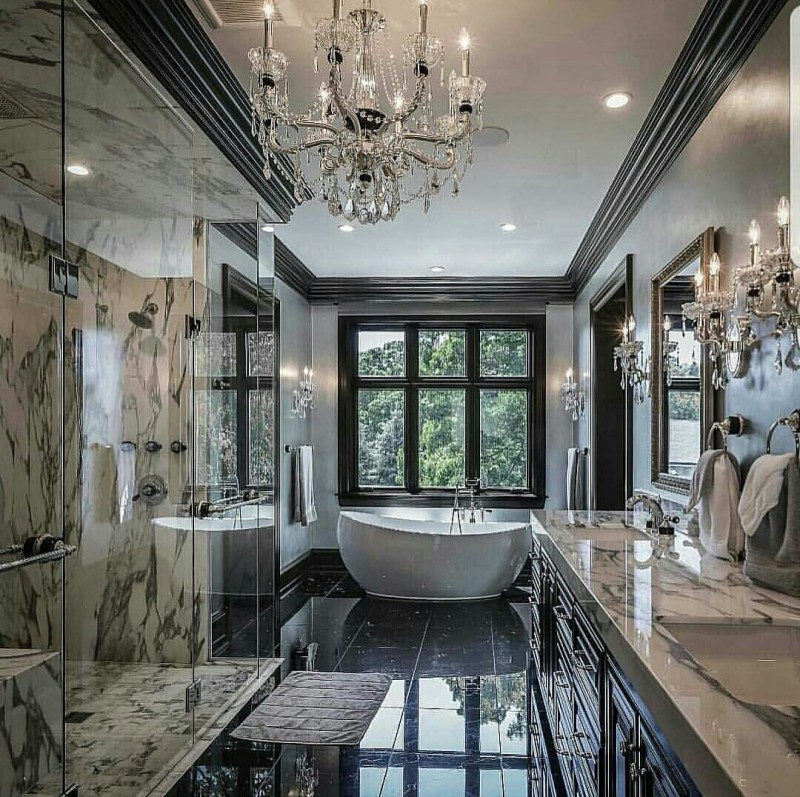 Grey Marble Luxury Bathroom Design