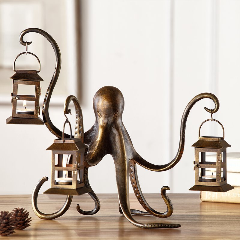 Octopus Aluminum Lantern Candelabra