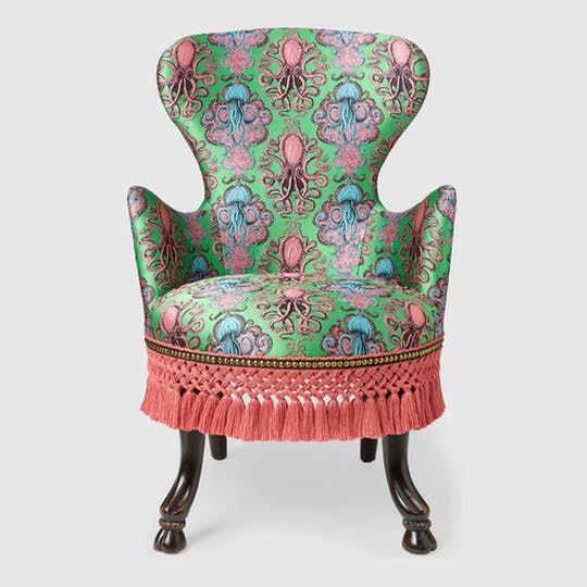 Octopus Jacquard Armchair - Octopus And Jellyfish Jacquard by Gucci