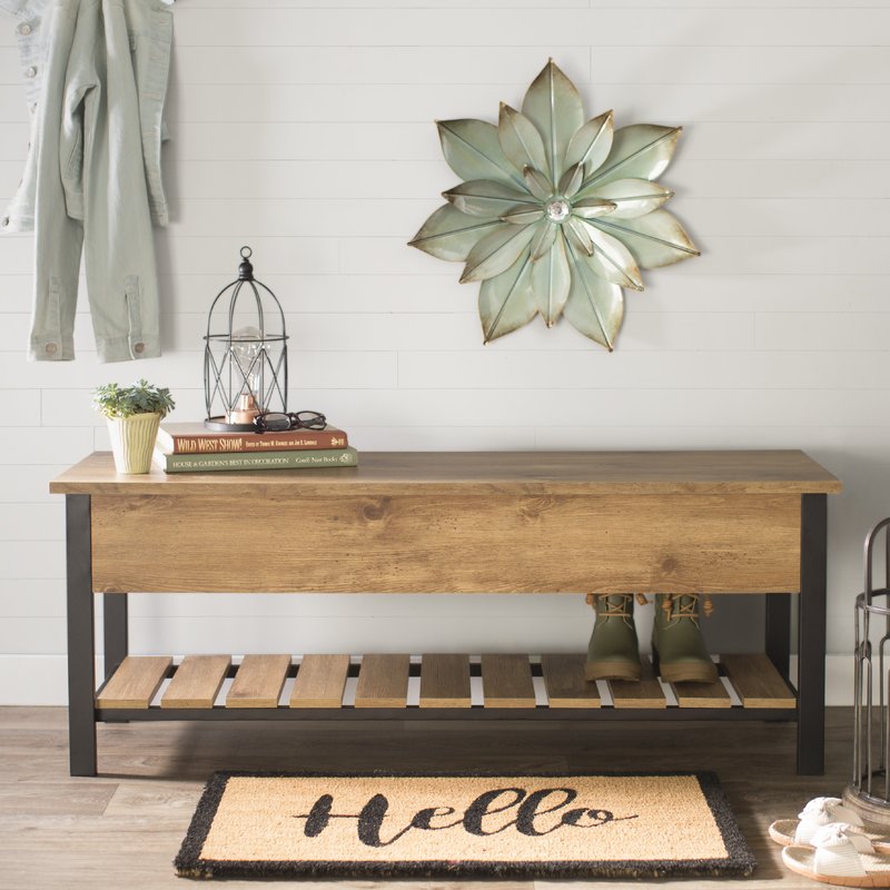 Savon Open-Top Wood Storage Bench