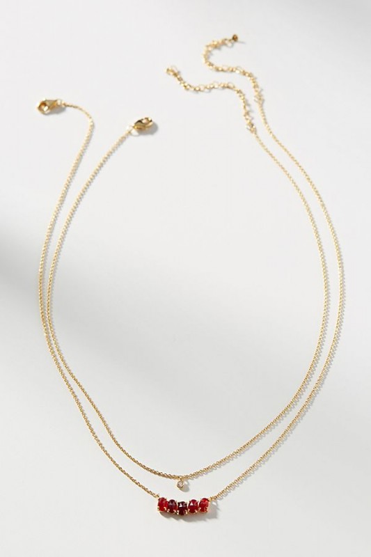 Birthstone Layered Necklace Set 
