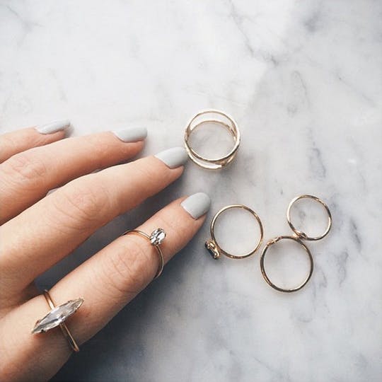 Crystal Shard Ring Clear Crystal By Bing Bang Jewelry