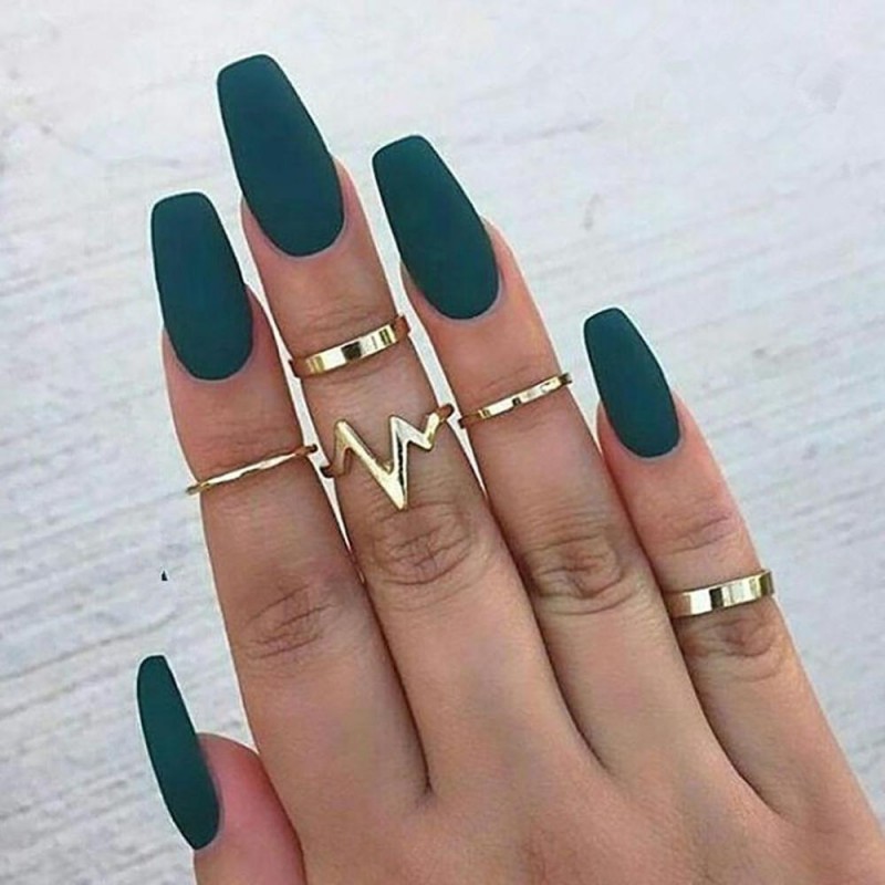 Electronica Minimal Simple Heartbeat Pulse Stackable Midi Ring
