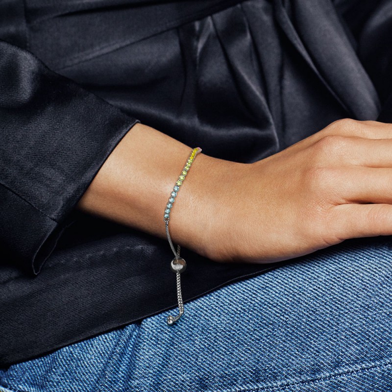 Pandora Multi Color Sparkling Strand Bracelet Jewelry