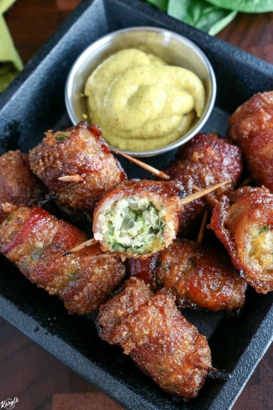 Bacon Wrapped Chicken Meatballs