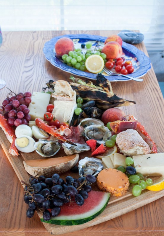 Charcuterie Platter with Seafood for Glamping