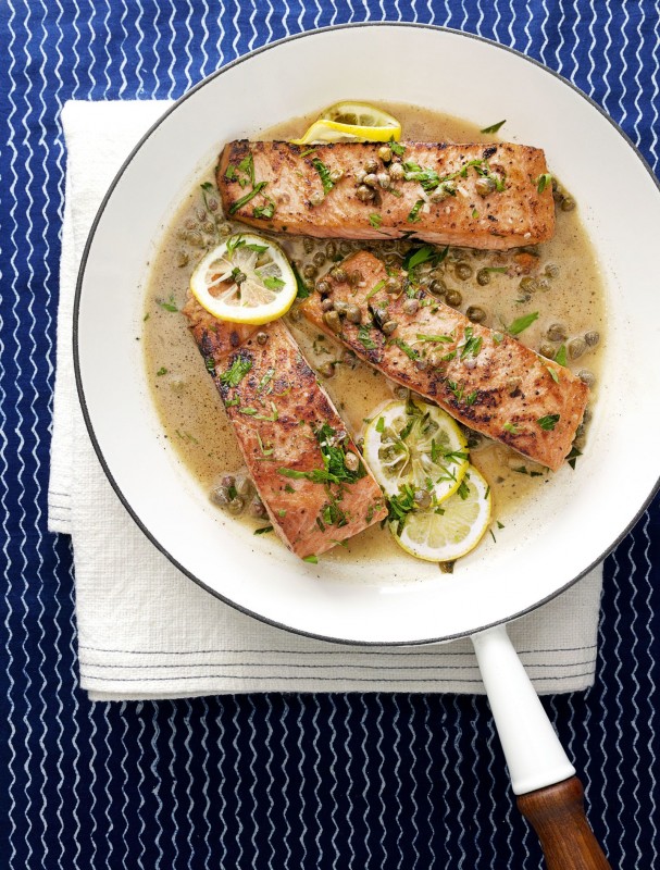 Lemony Salmon Piccata