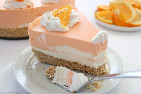 No Bake Orange Creamsicle Cheesecake