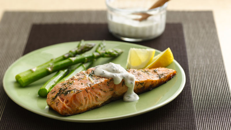 Salmon Fillets With Creamy Dill