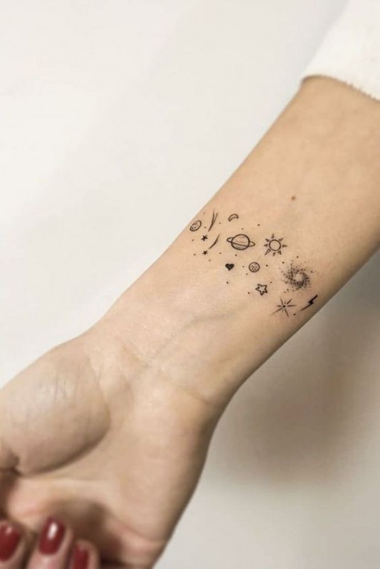 Galaxy Wrist Tattoo