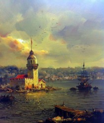 Istanbul By Remzi Taskiran, Oil Painting