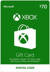 Xbox 70 $ Gift Card - Digital Code
