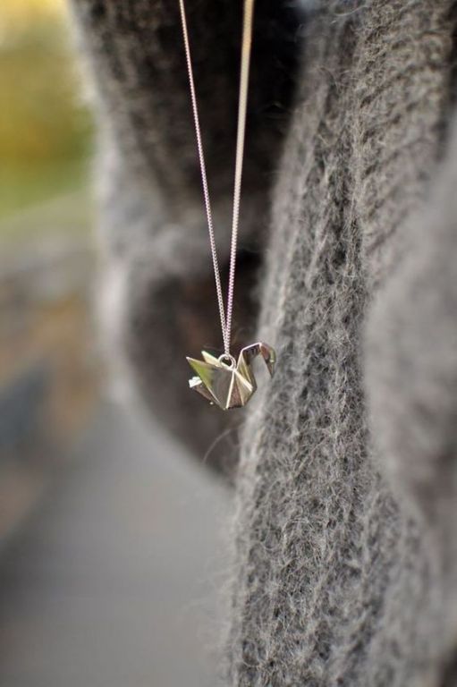 Origrami Crane Necklace