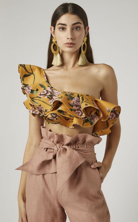 Johanna Ortiz Ancient Moon Wide-Leg Linen Pants