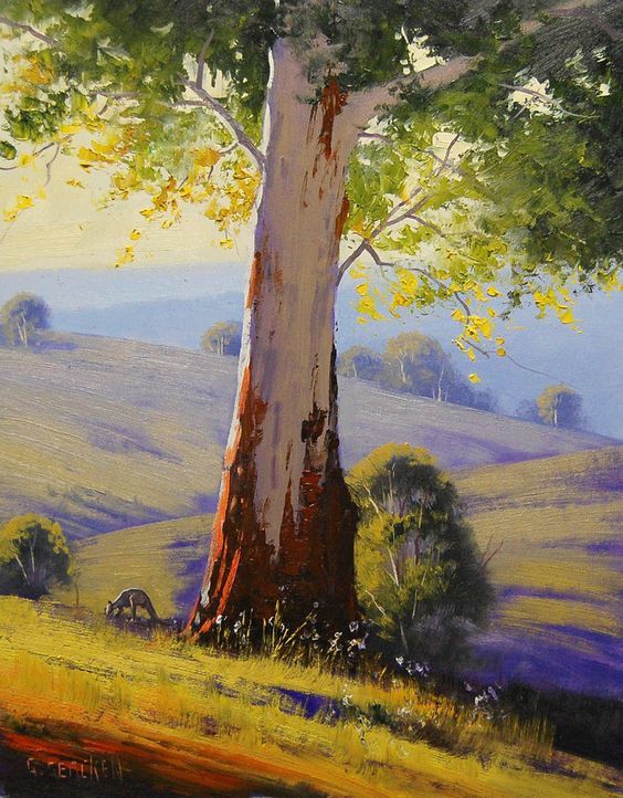 Summer Morning Australia by Artsaus, Oil Painting