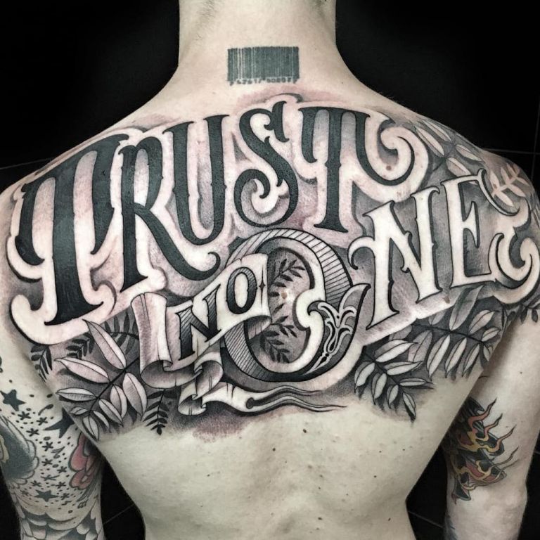 Trust No One Tattoo By Delia Vico